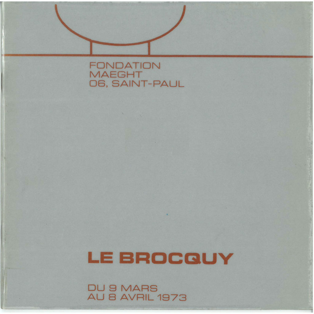 Affiche de l'exposition de Le Brocquy à la Fondation Maeght en 1973