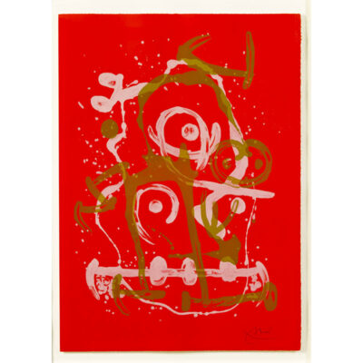 MIRÓ - Chevauchée rouge brun