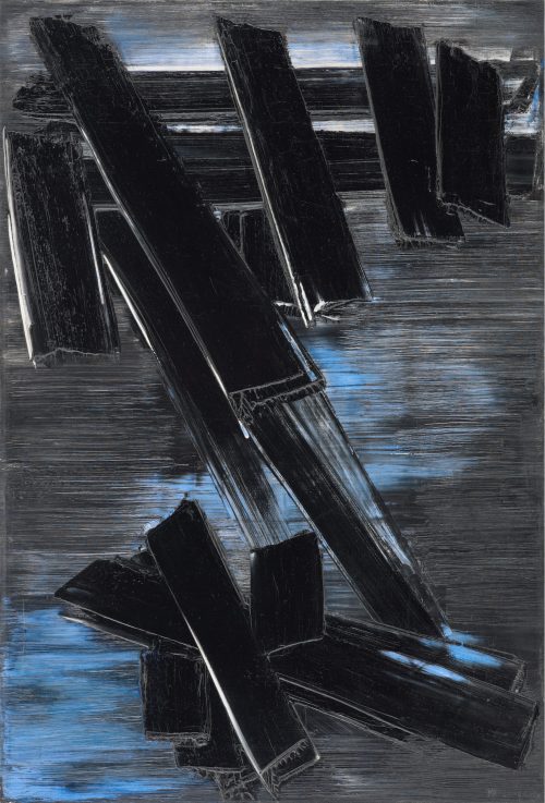 FGA-BA-SOULA-0002 Pierre Soulages, Peinture, 24 août 1958. Huile sur toile, 130 x 89 cm. Photo : Sandra Pointet © Fondation Gandur pour l’Art, Genève. ADAGP Paris 2021.